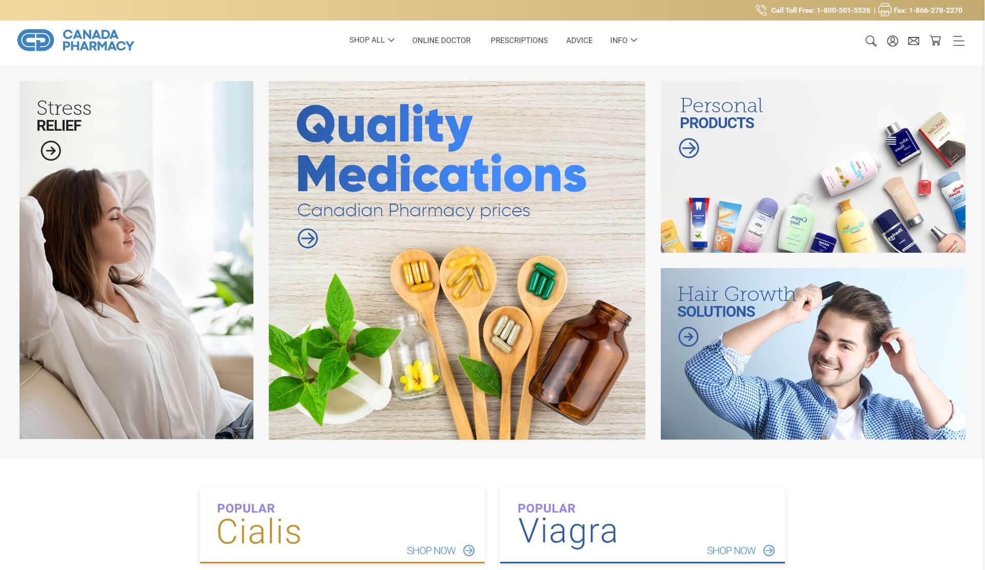 Canada Pharmacy Website Header