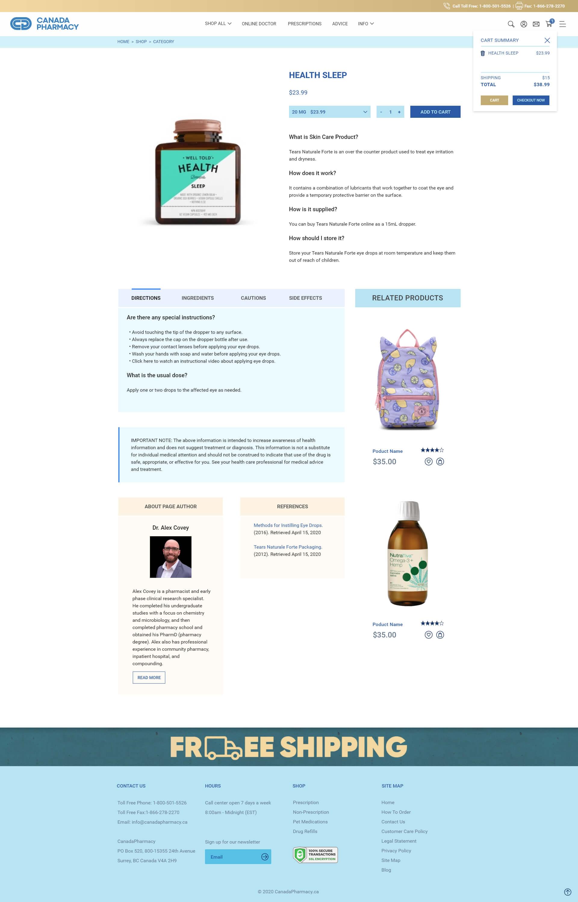 Website ategory Screen