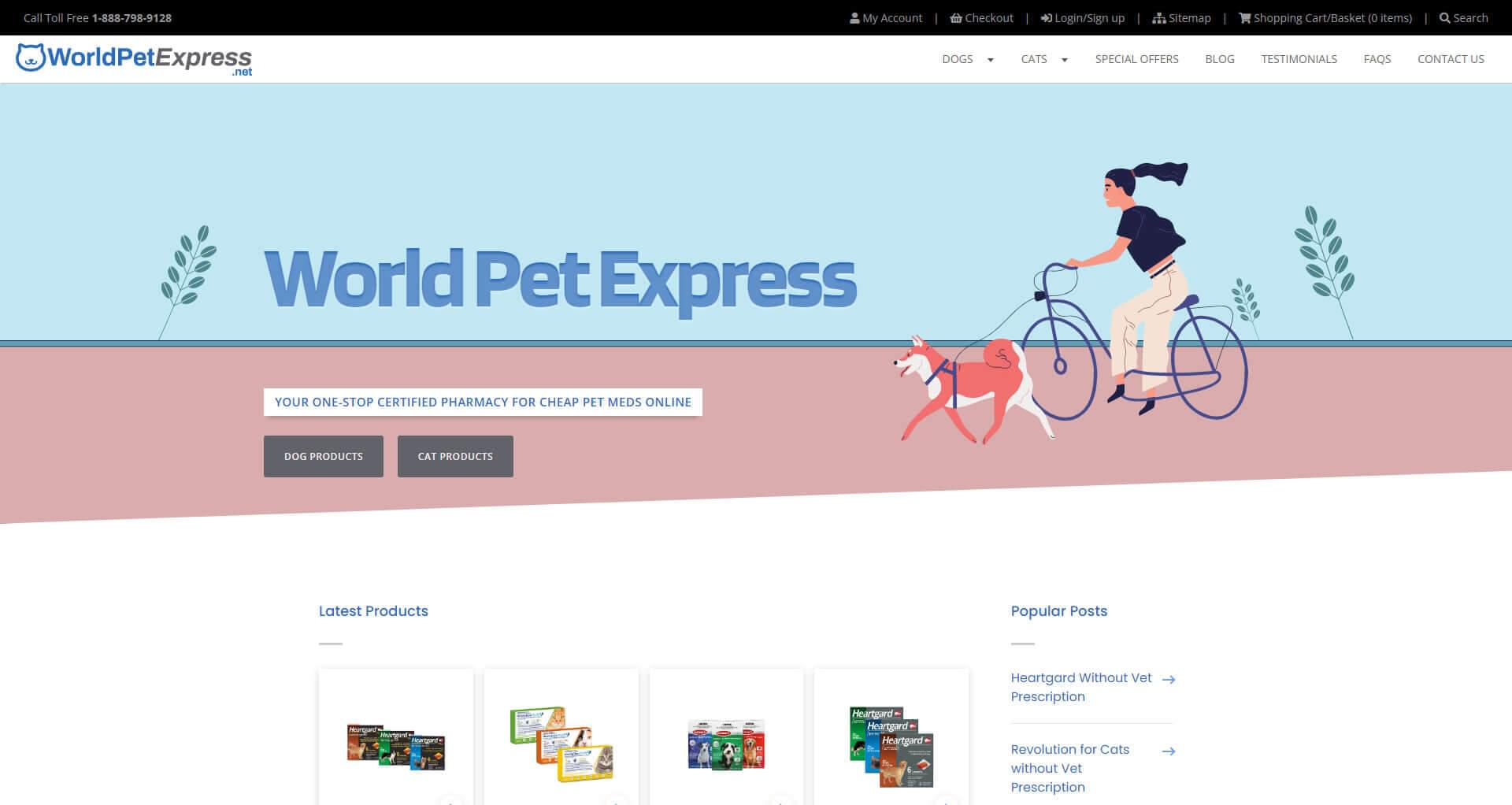 World Pet Express Website Header