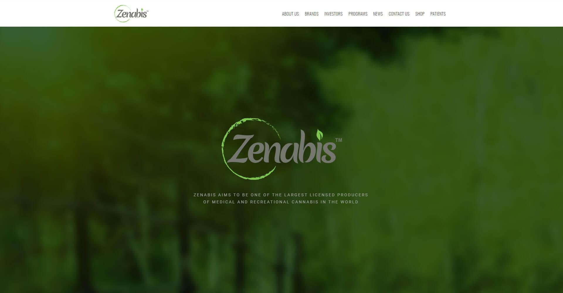 Zenabis Website Header